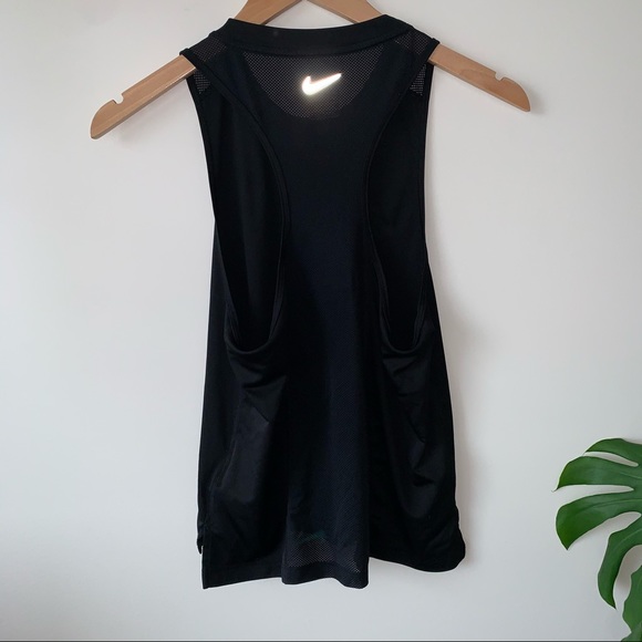 NIKE racer back athletic tank, black - Picture 2 of 6